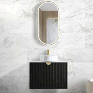 Marlo Wall Hung Vanity – Matt Black – 750mm | MA750B