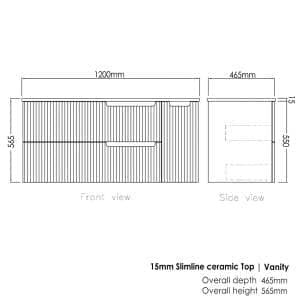 Noosa Wall Hung Vanity – Satin White – 1200mm | NS1200W