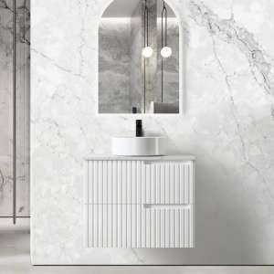 Noosa Wall Hung Vanity – Satin White – 750mm | NS750W