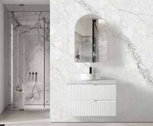 Noosa Wall Hung Vanity – Satin White – 900mm | NS900W