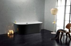 Deijah Black Round BTW Acrylic
 Bathtub – No OverFlow – 1500mm | BL550-1500B