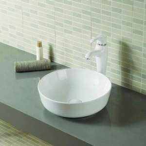 Gloss White Round Ceramic Basin |
 415x415x135mm | K2428