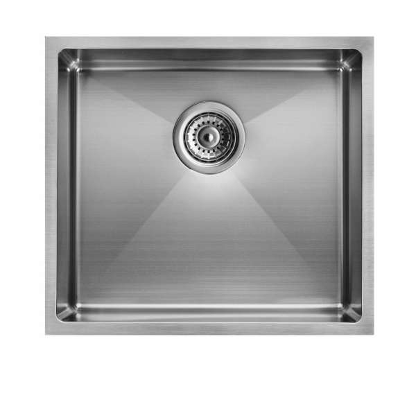 1 2mm round corner stainless steel handmade single bowl top flush undermount kitchen laundry sink 440x440x205mm CH4444R KS
