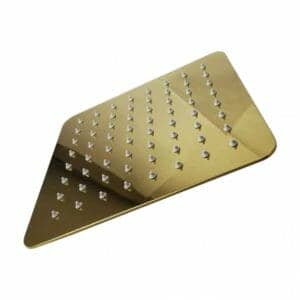 200mm 8 inch Stainless Steel 304 Yellow Gold Super-slim Square Rainfall Shower Head | YG0100.SH