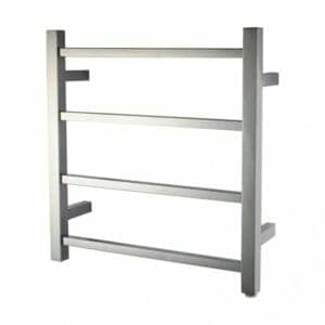 Square Chrome Electric Heated Towel Rack  – 4 Bars – 500mm | CH04.S.HTR