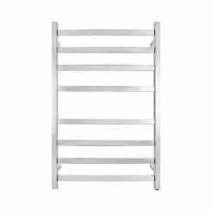 Square Chrome Electric Heated Towel Rack
  – 8 Bars – 620mm | CH08.S.HTR