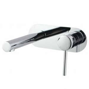 LUCID PIN Round Chrome Bathtub/Basin Wall Mixer With Spout