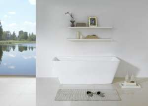 Avis Back To Wall Bathtub –  Acrylic Gloss White – 1700 | ABT1700