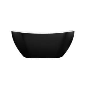 Evie Oval Freestanding Bathtub
  – Acrylic Gloss Black – 1660mm | EBT1660B