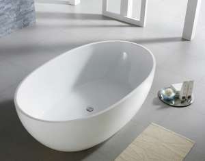 Oval Freestanding Bathtub –
  Acrylic Gloss White – 1800mm | LBT1800