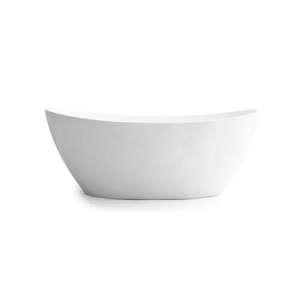 Evie Oval Freestanding Bathtub  – Acrylic Matte White – 1660mm | EBT1660MW