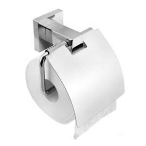 Chrome Toilet Paper Roll Holder W/ Cover