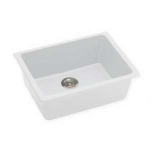 White Granite Quartz Stone Undermount
  Kitchen Sink Single Bowl – 635X470X241mm | WH6347.KS