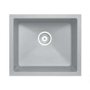 Carysil Concrete Grey Single Bowl Granite  Kitchen/Laundry Sink Top/Flush/Under Mount – 533x457x205mm | TWM-SG