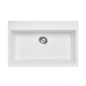 Carysil White Single Bowl Granite Stone  Kitchen Sink Top/Under Mount – 780x510x220mm | TWMW780-W