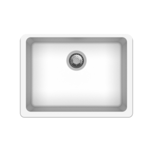 White Granite Quartz Stone Undermount
  Kitchen Sink Single Bowl – 635X470X241mm | WH6347.KS