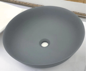 Matte Grey Round Artificial Stone Basin |
 405x405x145mm | SE1250