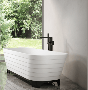 Artificial Stone Freestanding
  Bathtub – Matt White – 1800mm | SC1138