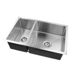 1.2mm Handmade Round Corners Double Bowls  Top / Undermount / Flush Mount Kitchen Sink – 715x450x200mm | CH7145R.KS
