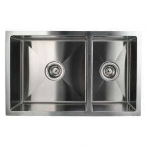 1.2mm Handmade Round Corners Double Bowls  Top / Undermount / Flush Mount Kitchen Sink – 715x450x200mm | CH7145R.KS