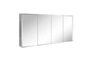 Bevel Edge Mirror PVC Shaving Cabinet –
  White Gloss – 1500mm | MBSV1500