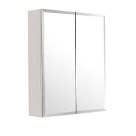 Bevel Edge Mirror PVC Shaving Cabinet –
  White Gloss – 600mm | MBSV600