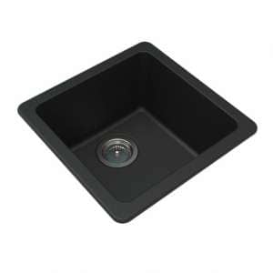 Black Granite Quartz Stone
  Kitchen/Laundry Sink Single Bowl Top/Under Mount – 422X422X203mm | OX4242.KS