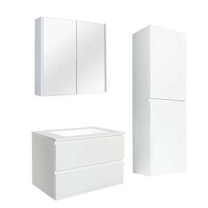 Qubist Shaving
  Cabinet – Double Doors – Matt White – 900mm | QSV900MW