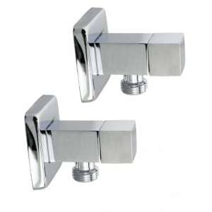 Laundry Square Chrome 1/4 Turn Washing Machine Stop Tap Pair | CH0017.WMT+CH0017.WMT