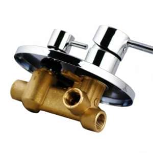 LUCID PIN Round Chrome Shower/Bath Mixer
  Diverter | CH0125.ST