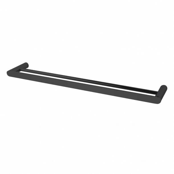 RUSHY Black Double Towel Rail 800mm