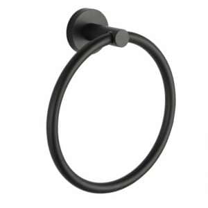 LUCID PIN Round Black Hand Towel Ring | OX6603.TR