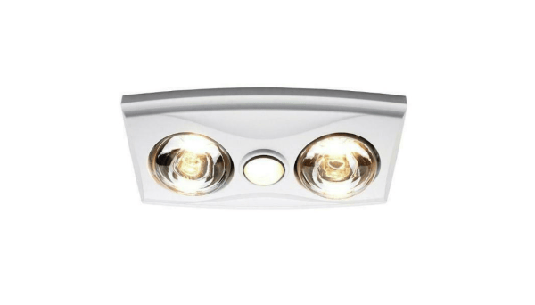 bathroom heater ixl 3 in 1 2 x 275w heat lamps exhaust fan light white CRWN BO1W