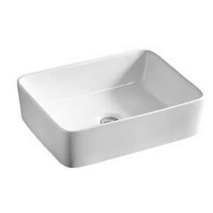 Gloss White Rectangle Ceramic Basin | 400  x 300 x 130mm | PA4030