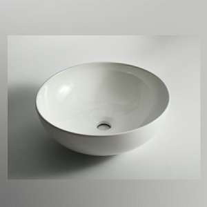 Luna – 400mm Gloss White Round Above
 Counter Basin | 400x400x130mm | CLA-435