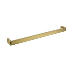 Cavallo Brushed Yellow Gold Square Single Towel Rail 600mm