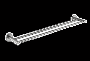 LUCID PIN Round Chrome Double Towel Rack Rail 790mm