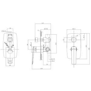 Bellino Brushed Nickel Shower Mixer With
 Diverter | WMD204.05
