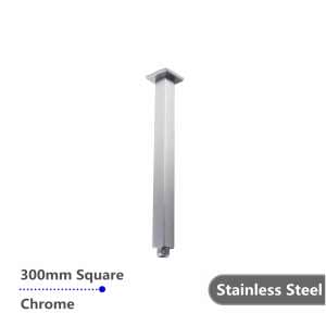 Square Chrome Ceiling Shower Arm 300mm
