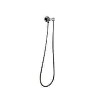 Pentro Brushed Nickel Round Shower Holder Wall Connector & Hose