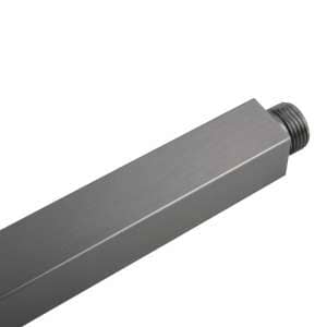 Square Gun Metal Grey Ceiling Shower Arm 600mm