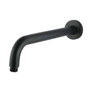 Round Black Stainless Steel Wall Mounted Shower Arm 400mm