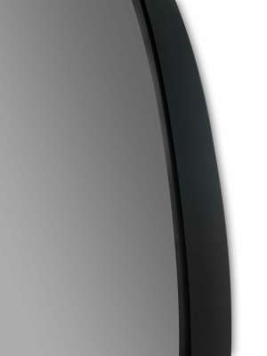 Matte Brushed Black Oval Framed Mirror –
  500x1000mm | MBK-O50100