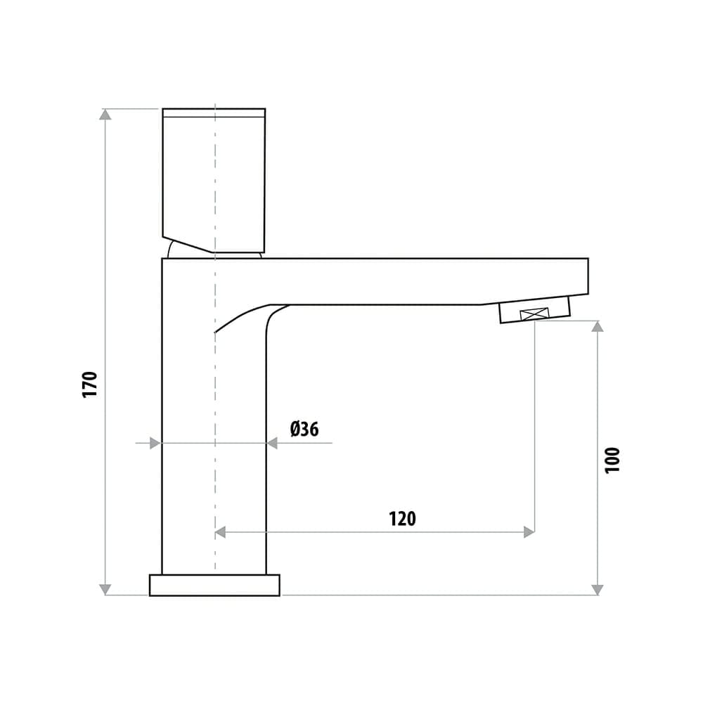 Gabe Matt Black Basin Mixer With Black Handle | T705BK