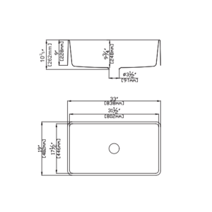 Quartz Butlers Sink – Single Bowl – Matt
  White – 838x482x262mm | QKS8348S-MW