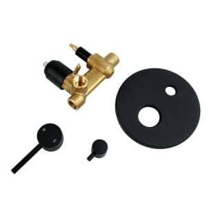 LUCID PIN Round Matte Black Shower/Bath
  Mixer Diverter(color up) | OX0125-2.ST