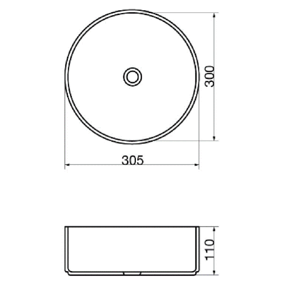 Levenge - 300mm Matte Pink Ceramic Round Above Counter Basin | 300x300x110mm | CLA-524C-MP