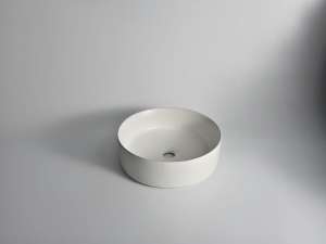 Levenge – 360mm Matte White Round Fine Ceramic Above Counter Basin – CLA-524B-MW | 360x360x120mm