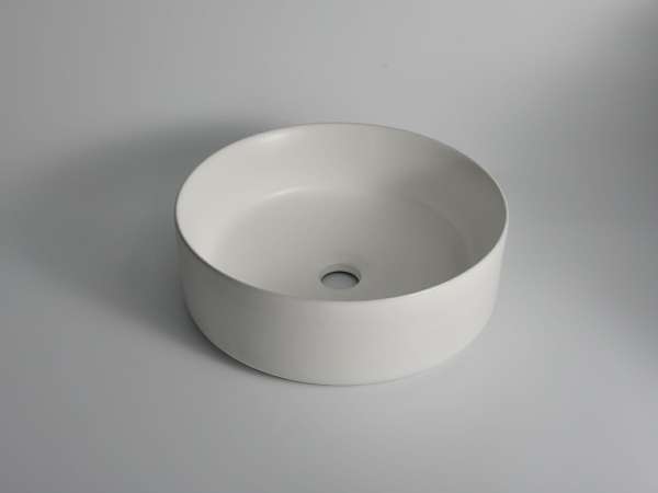 Levenge - 360mm Matte White Round Fine Ceramic Above Counter Basin 360x360x120mm - CLA-524B-M