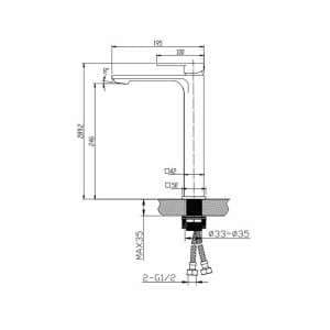 IVANO Series Black Tall Basin Mixer |
  OX0229.BM